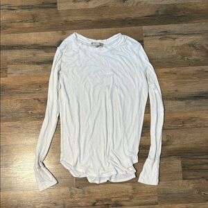 Women's White Long Sleeve Top